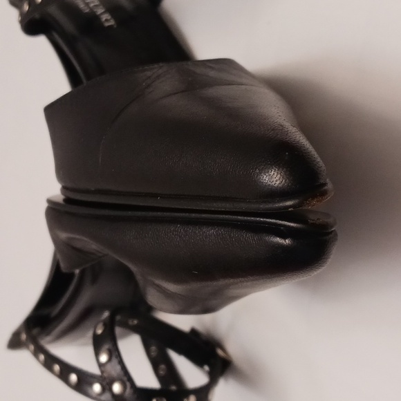 Colin Stuart size 7 1/2 B women's black ankle strap high heels shoe. - Picture 12 of 17